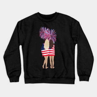 Patriotic Girls Crewneck Sweatshirt